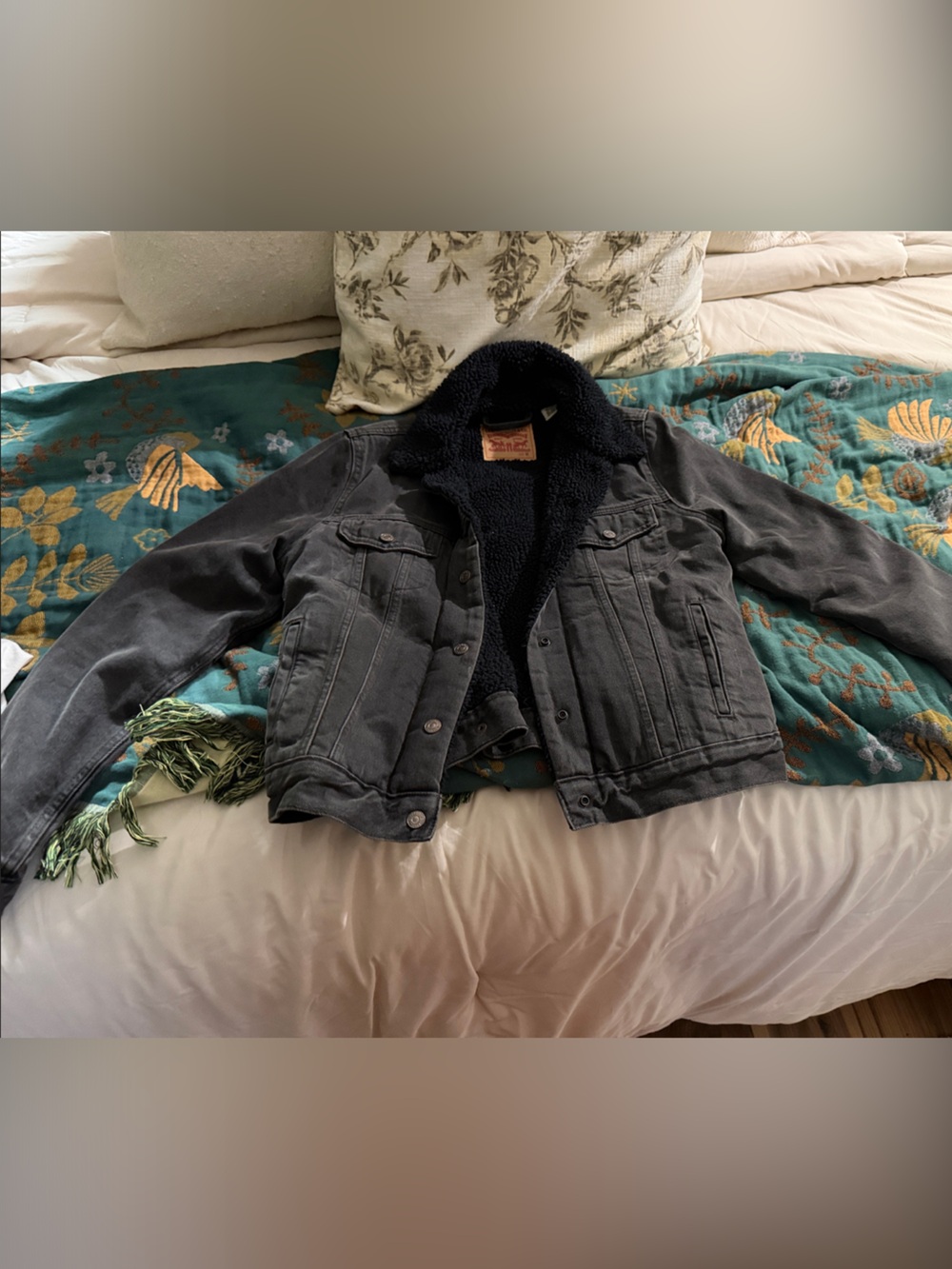Levi's Black Sherpa-Lined Jacket